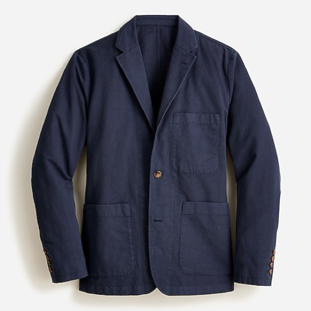 J Crew Garment-dyed cotton-linen chino suit jacket
Item AX270